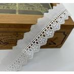  хлопок гонки сделано в Японии 32mm ширина цветочный принт белый No.2966