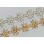  ламе Chemical гонки цветок серебряный Gold . цветок сделано в Японии 25mm ширина No.KY875012