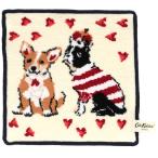 ショッピングキャスキッドソン キャス キッドソン　シェニール織　タオルハンカチ　バーニー＆スクィーニー　アイボリー