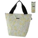 ヒビヤカダン　ファスナー付　エコバッグ/マイバッグ（パッケージ入り）ミモザとスイトピー　アイボリー