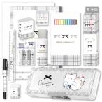  канцелярские принадлежности комплект входить . подготовка канцелярские товары комплект коричневый rumi- здесь 12 позиций комплект бесплатная доставка входить . праздник . симпатичный начальная школа входить . девочка подарок кисть коробка школа указание 