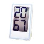 クレセル　でか文字デジタル温湿度計　CR−2000W　ホワイト│温度計・湿度計 ハンズ