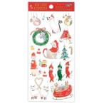 ショッピングシール 【クリスマス】アクティブコーポレーション　クリスマスコットンペーパーシール　CMS−658　トコロコムギ　赤 ハンズ