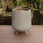 植木鉢 カバー ファイバークレイ 丸型 背高 ロータイ