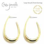 chibi jewels チビジュエルズ ティアドロップ 楕円形 ボリューム ゴールド フープ ピアス Oval Hoop Earrings Gold Plated