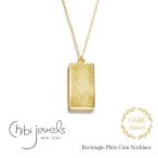 ショッピングロンハーマン chibi jewels チビジュエルズ レクタングル 長方形 四角 プレート コイン ネックレス ゴールド 14金仕上げ Rectangle Plate Necklace Gold
