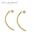 ★  FULL OF GRACE フルオブグレイス ゴールドビーズ カーブピアス  Gold Beads Earrings Gold