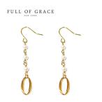 ★  FULL OF GRACE フルオブグレイス パール チェーン サークル モチーフ ピアス Pearl Chain Earrings Gold