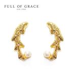 ★ FULL OF GRACE フルオブグレイス 真珠パール 珊瑚モチーフスタッズピアス Pearl Coral Branch Studs Earrings Gold
