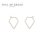 ★  FULL OF GRACE フルオブグレイス シンプル ダイア型 ゴールド フープ ピアス Dia Hoop Earrings Gold