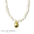 FULL OF GRACE フルオブグレイス 大粒 真珠 パール オーバル プレート ネックレス マンテル Sealing Wax Pearl Necklace Gold