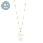 in 2 design インツーデザン 真珠 ブロック パール 大粒 ボールチェーン ロングネックレス Tina Baroque Pearl Nacklace Gold