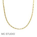 MC STUDIO エムシースタジオ 長方形 スクエア チェーン ゴールド ショート ネックレス Wide Square Chain Necklace Gold