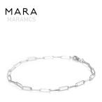 MARAMCS マラムクス 長方形 楕円 チェーン シルバー ブレスレット ブランドポーチ付き Rectangle Chain Bracelet Silver