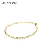 MC STUDIO エムシースタジオ 長方形 スクエア チェーン ゴールド ブレスレット Wide Square Chain Bracelet Gold