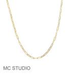 MC STUDIO エムシースタジオ 長方形 楕円 極細 華奢 チェーン ゴールド ネックレス Tiny Rectangle Chain Necklace Gold