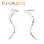 PAZ COLLECTIVE パズ コレクティブ カーブ スタッズ ピアス シルバー Swirls Earrings Silver