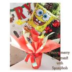 スポンジボブ バルーン電報 祝電 風船 お菓子 バルーンポット スポンジボブ クリスマスVer バルーンギフト クリスマスギフト 発表会 お誕生日 あすつく