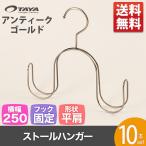 ハンガー スカーフ ストール マフラー 高級 おしゃれ 収納 ssh-100-ag-10 10本 アンティークゴールド 【送料無料】 あすつく