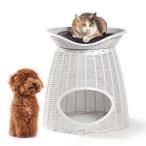 猫 ベッド ラタン 猫ベッド イタリア BAMAPET ラタンスタイルの猫ちゃん用ベッド ペットホーム PATHA アイス