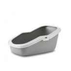猫トイレ おしゃれ SAVIC ベルギーサヴィッチ社製 猫トイレ アセーオ WHITE/COLD GREY キャットトイレ
