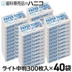 ショッピングペーパータオル ペーパータオル エコタイプ ライト 中判 300枚入 × 40袋 ベクストミル 紙タオル 大容量まとめ買い