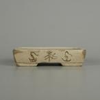 [ б/у ] бонсай горшок свет . маленький размер длинная сторона примерно 10.3cm длина person горшок знак грязь предмет на данный момент товар б/у горшок 