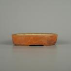 [ б/у ] бонсай горшок . магазин гора маленький размер длинная сторона примерно 13cm эллипс горшок глазурь на данный момент товар б/у горшок 