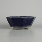 [ б/у ] бонсай горшок Tokoname Hattori маленький размер длинная сторона примерно 11.8cm анис звёздчатый горшок лазурит глазурь мир горшок на данный момент товар б/у горшок 
