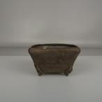 [ б/у ] бонсай горшок Kobe . маленькая миска длинная сторона примерно 8cm правильный person горшок . поверхность пара грязь горшок на данный момент товар б/у горшок 