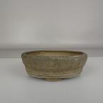 [ б/у ] бонсай горшок Kobe маленький размер длинная сторона примерно 10.3cm эллипс горшок внизу obi грязь горшок на данный момент товар б/у горшок 