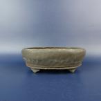 [ б/у ] бонсай горшок Kobe маленький размер длинная сторона примерно 12cm эллипс горшок внизу obi грязь горшок на данный момент товар б/у горшок 