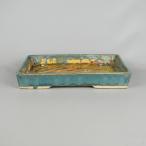 [ б/у ] водное сооружение Shigaraki . средний длинная сторона примерно 26cm длина person горшок камень суйсеки бонсай ваза для цветов на данный момент товар б/у 