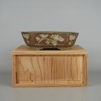 [ б/у ] бонсай горшок документ гора маленький размер длинная сторона примерно 15cm длина person горшок . порез окно есть цветок бабочка. . - na с ящиком .. для на данный момент товар б/у горшок 