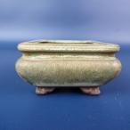 [ б/у ] бонсай горшок .. маленькая миска длинная сторона примерно 6cm правильный person горшок пакет тип глазурь на данный момент товар б/у горшок 