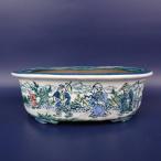 [ б/у ] бонсай горшок .. структура маленький размер длинная сторона примерно 15.4cm эллипс горшок вне .. горшок персона .... пейзаж .. для на данный момент товар б/у горшок 