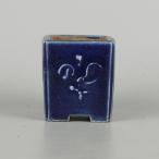 [ б/у ] бонсай горшок flat дешево радуга Izumi маленькая миска длинная сторона примерно 5.5cm правильный person горшок . входить глазурь на данный момент товар б/у горшок 