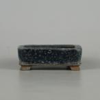 [ б/у ] бонсай горшок гроза гора маленькая миска длинная сторона примерно 7.5cm длина person горшок внизу obi глазурь на данный момент товар б/у горшок 