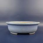 [ б/у ] бонсай горшок Tokoname гора . структура маленький размер длинная сторона примерно 19.3cm эллипс горшок вне . глазурь на данный момент товар б/у горшок 