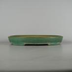 [ б/у ] бонсай горшок Tokoname гора . структура средний длинная сторона примерно 34.8cm эллипс горшок глазурь на данный момент товар б/у горшок 