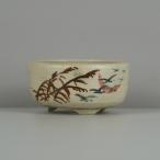 [ б/у ] бонсай горшок ... маленькая миска длинная сторона примерно 7.3cm круг горшок цветная роспись птица ..toli Susuki миграция птица растения оценка .. для на данный момент товар б/у горшок 