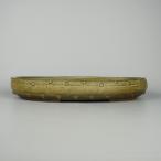  бонсай горшок три . один . средний длинная сторона примерно 34cm эллипс горшок futoshi тамбурин без тарелочек шпилька удар глазурь на данный момент товар б/у горшок 