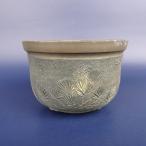[ б/у ] бонсай горшок .. маленькая миска длинная сторона примерно 9.2cm круг горшок гравюра входить растения .. для на данный момент товар б/у горшок 
