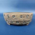 [ б/у ] бонсай горшок . -слойный маленький размер длинная сторона примерно 10.3cm круг горшок шпилька удар грязь предмет на данный момент товар б/у горшок 