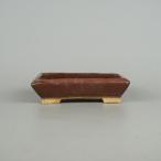 [ б/у ] бонсай горшок три . направление гора маленький размер длинная сторона примерно 12.2cm длина person горшок глазурь на данный момент товар б/у горшок 