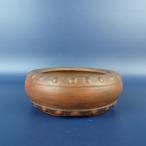 [ б/у ] бонсай горшок длина весна маленький размер длинная сторона примерно 10.7cm круг горшок шпилька удар грязь горшок на данный момент товар б/у горшок 