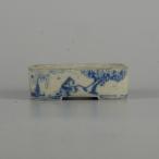 [ б/у ] бонсай горшок нет . маленькая миска длинная сторона примерно 6.3cm длина person горшок ландшафт map лодка растения .. для на данный момент товар б/у горшок 