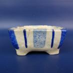 [ б/у ] бонсай горшок Matsuyama маленькая миска длинная сторона примерно 7.3cm правильный person горшок длина . узор глазурь на данный момент товар б/у горшок 