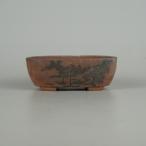 [ б/у ] бонсай горшок .. есть маленькая миска длинная сторона примерно 9.5cm эллипс горшок ландшафт map .. для на данный момент товар б/у горшок 