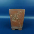 [ б/у ] бонсай горшок .. есть маленький размер высота примерно 12.2cm правильный person горшок гвоздь гравюра цветок знак грязь горшок .. для на данный момент товар б/у горшок 